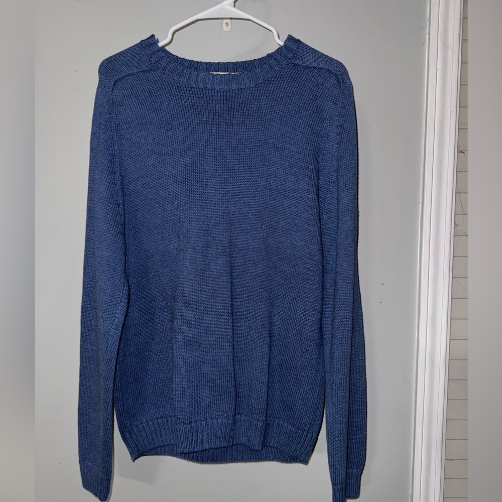 Faded Glory Medium Blue Heather Knit Sweater